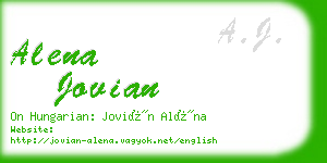 alena jovian business card